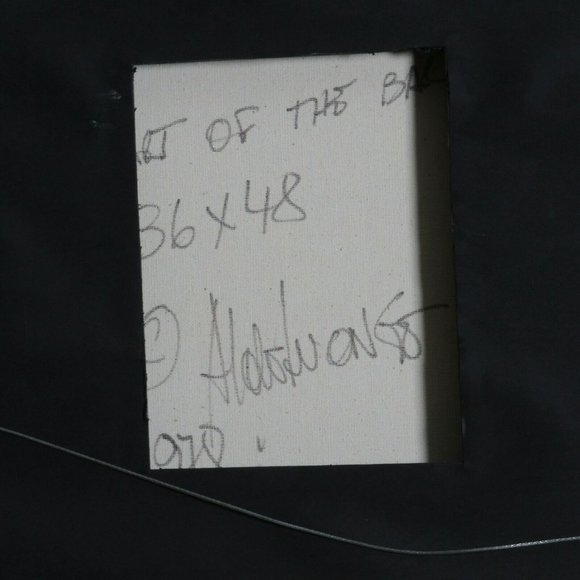 "Part of the Bar" by Aldo Luongo Original Framed Painting Oil on Canvas - Picture 5 of 5